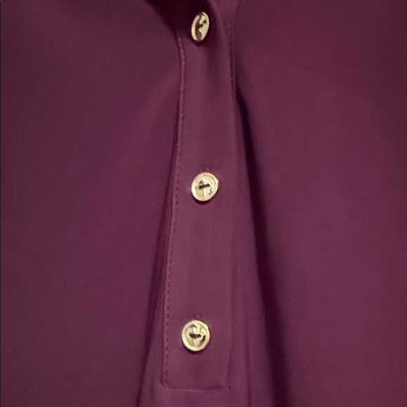 NWT joie de vivre Plum Button-Up Blouse. Large. Button roll sleeves. Soft. - Picture 4 of 10